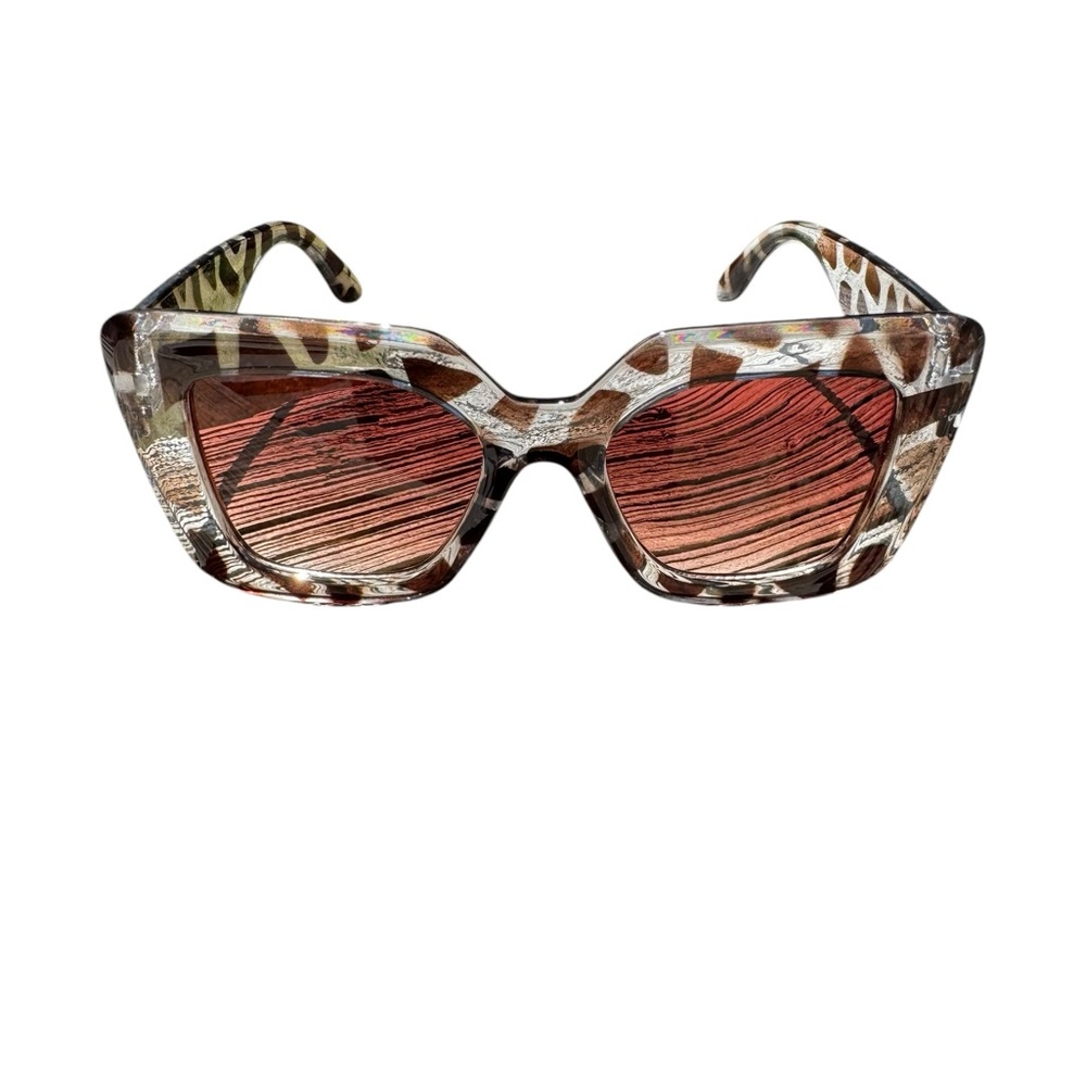 Stylish‎ Women's Sunglasses with Animal Print Frame